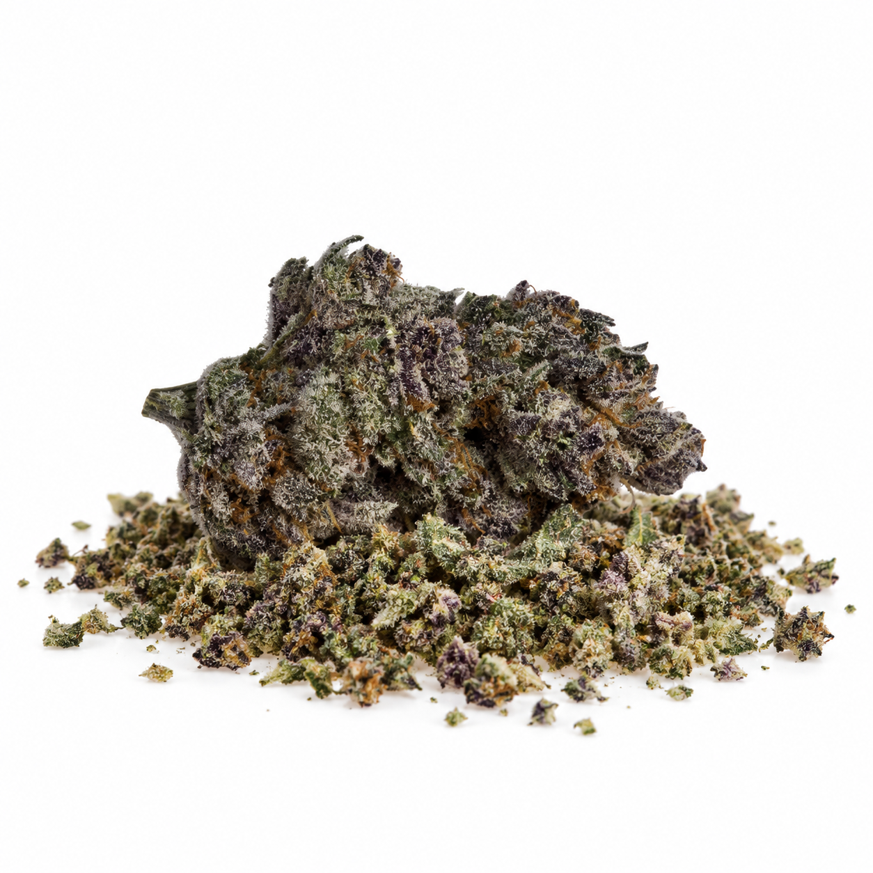 Illustrative cannabis flower and milled flower for SOCIO Benzinni