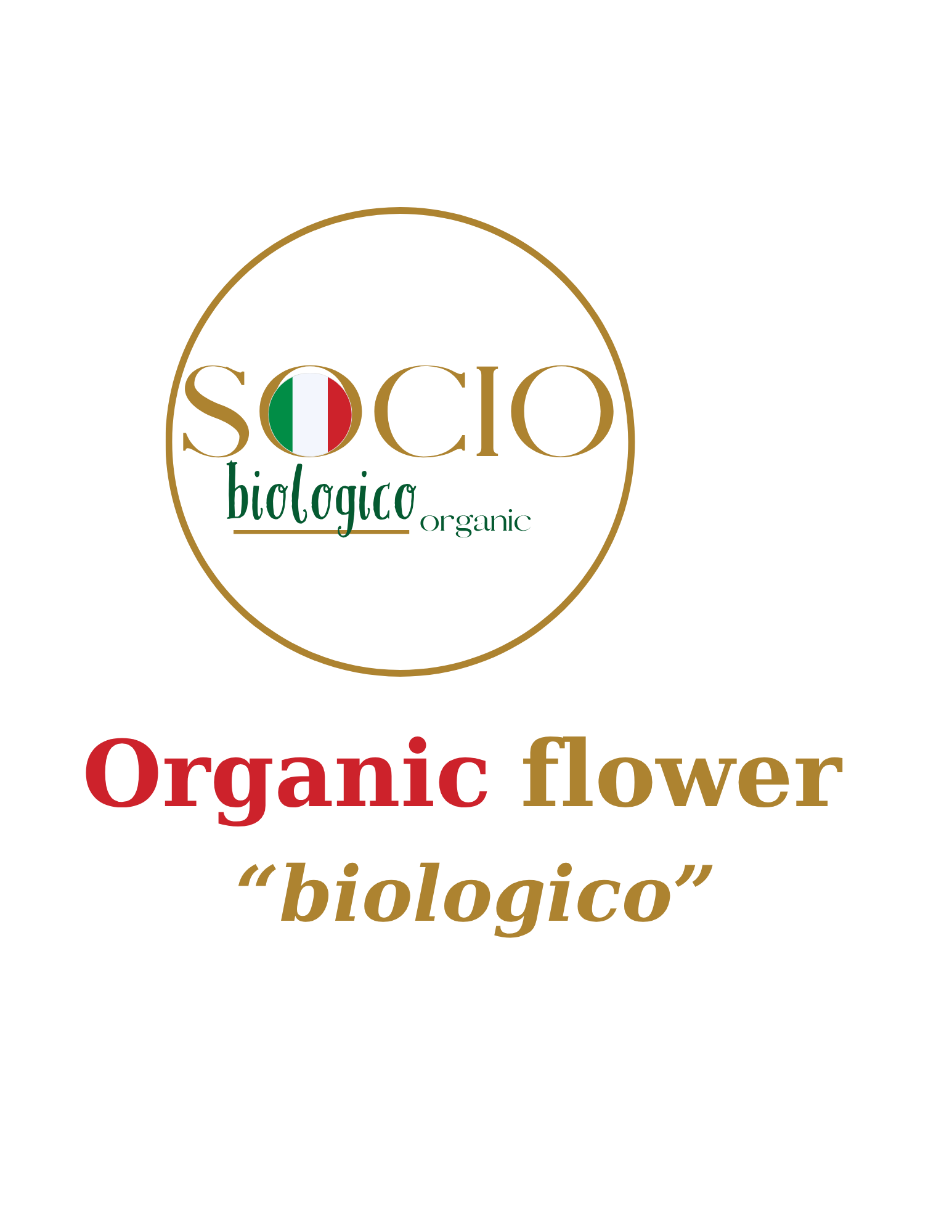 SOCIO Biologico organic flower logo